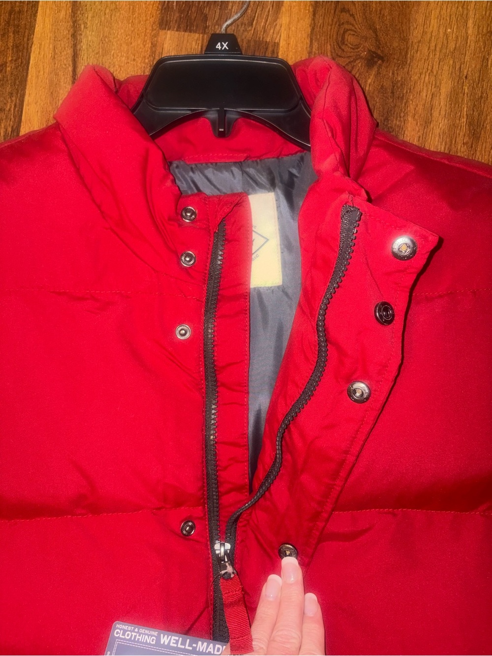 St. John's Bay Red Quilted Puffer Vest - Picture 2 of 4